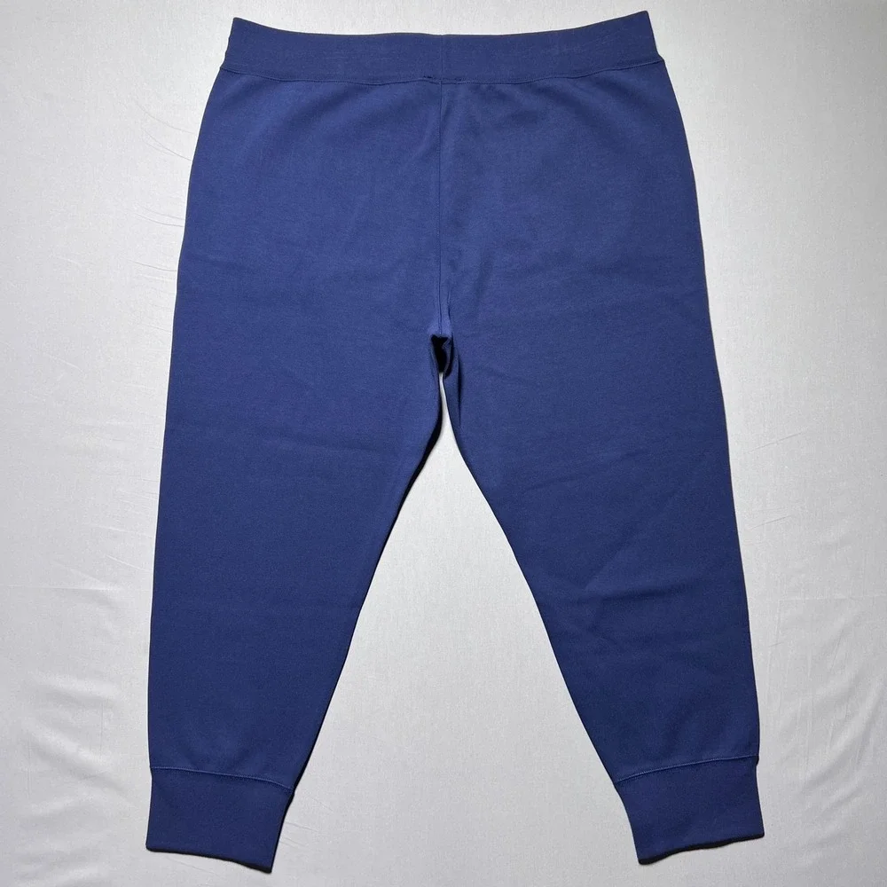 Polo Ralph Lauren Double‎ Knit Jogger Sweatpants Mens 2XL Navy Blue Fleece